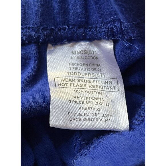 PJ Place 7 'TO DO LIST' Boys Blue Sleep Set Toddlers 5T - Picture 3 of 7